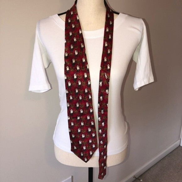 Vintage Jerry Garcia Silk Christmas Tie 1996 Grateful Dead Santa Reindeer Korea - Picture 8 of 8